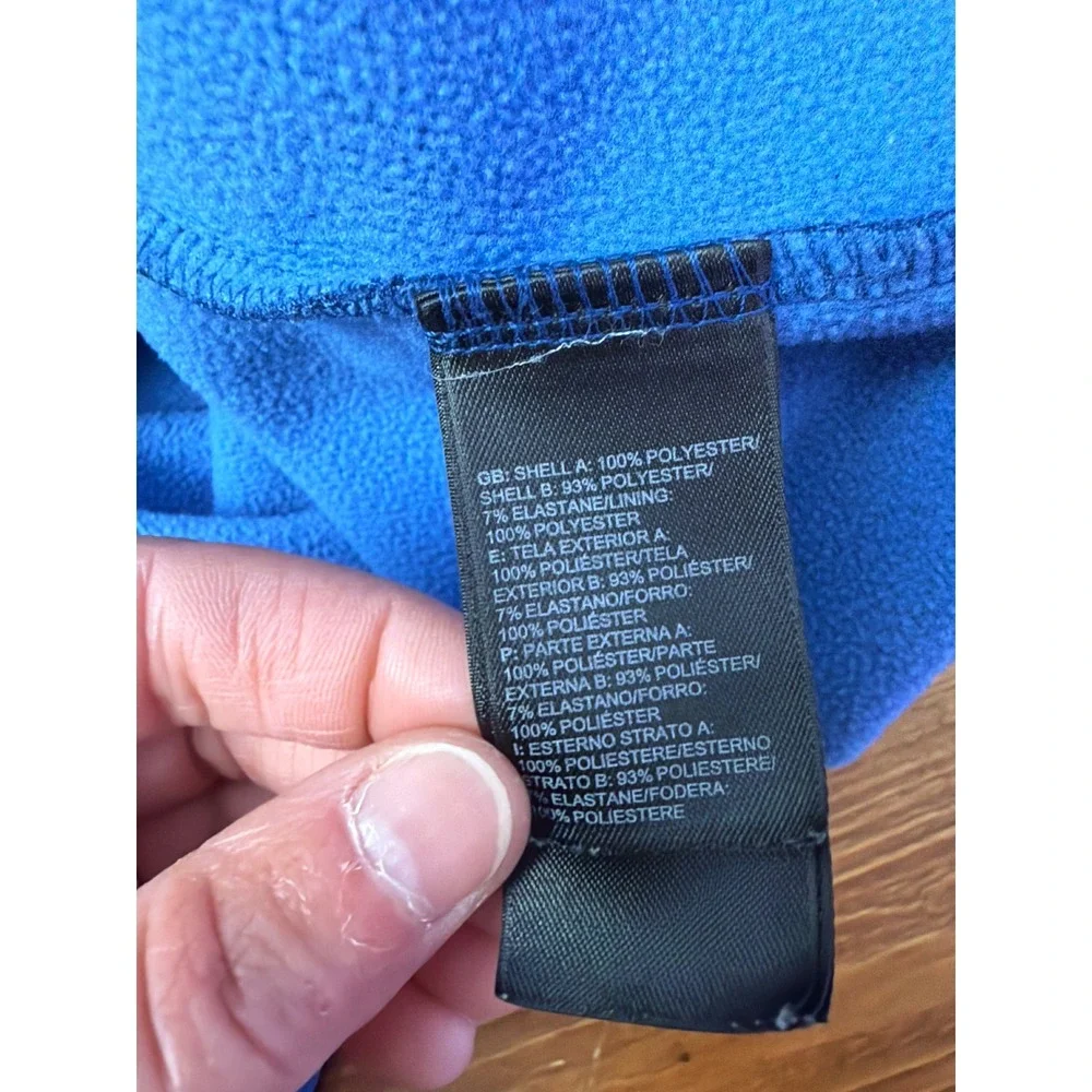 The North Face Quarter Zip Pullover Mens Large Blue Heathered Outdoor Athleisure